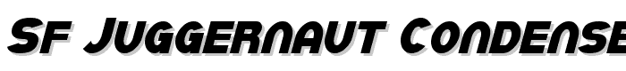 SF Juggernaut Condensed Italic font